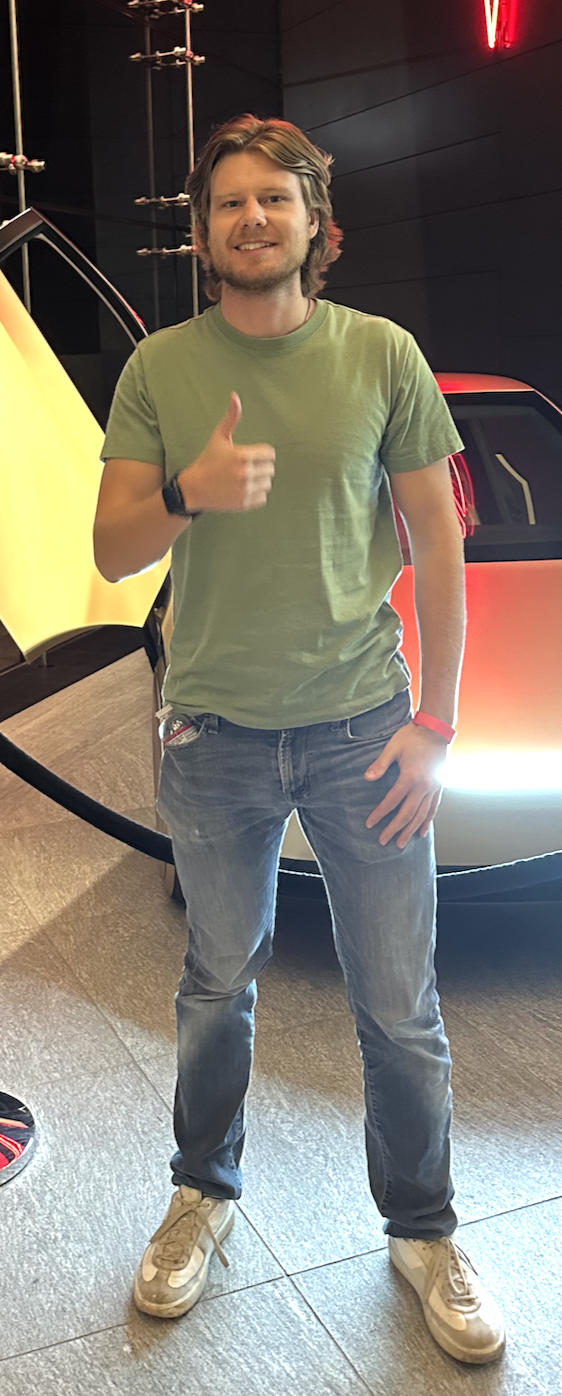 Noah Gerberick giving a thumbs up